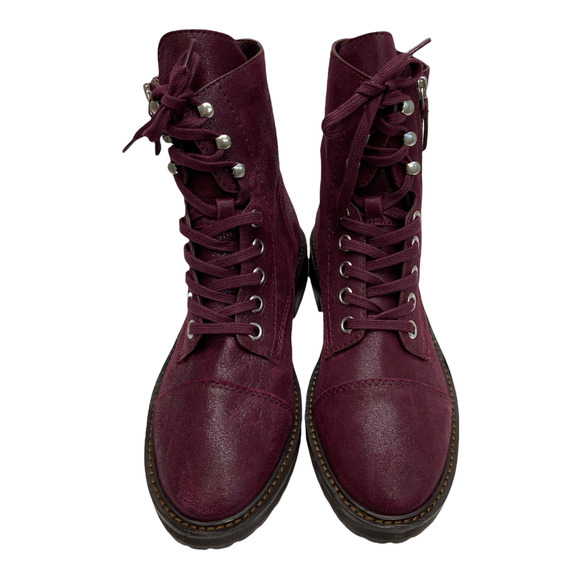 PAIGE Suede Marline Combat Boots Size 7 - Picture 2 of 6